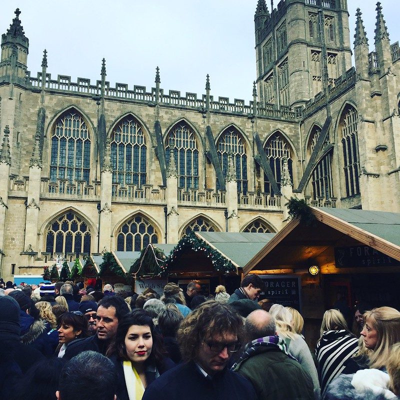 Busy crowds at Bath Christmas Market. Image (c) Ashley Coates on Flickr, under creative commons