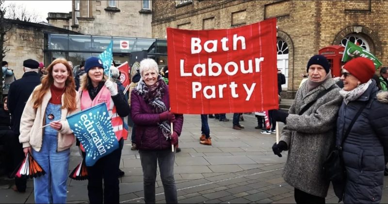 Bath Labour members supporting strikers.
